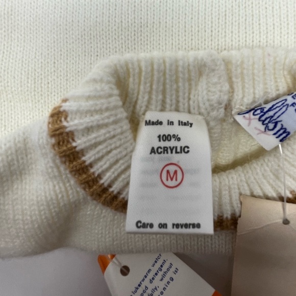 Goldsmiths Baby Clothes Onesie White Brown Cold New With Tags 100% Acrylic GHN4. - Picture 4 of 6